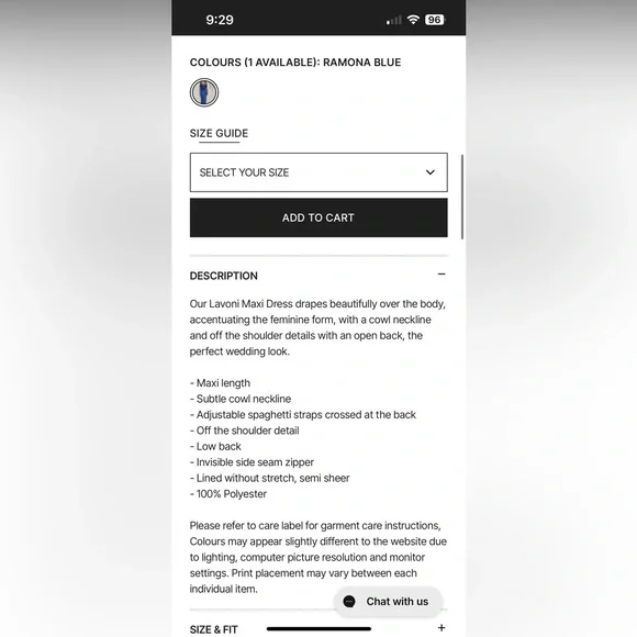 Elegant Blue Maxi Dress - Picture 4 of 4